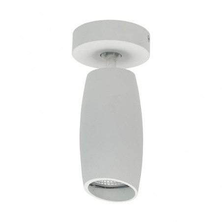 Foco de superficie LED, Serie NC022519, armazón metálico en acabado blanco, 1xGU10. Orientable 360º - 45º.
