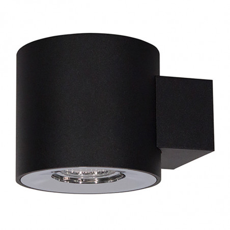 Aplique de pared LED, Serie NC1746, armazón metálico en acabado negro y cromo brillo, 1xGU10.