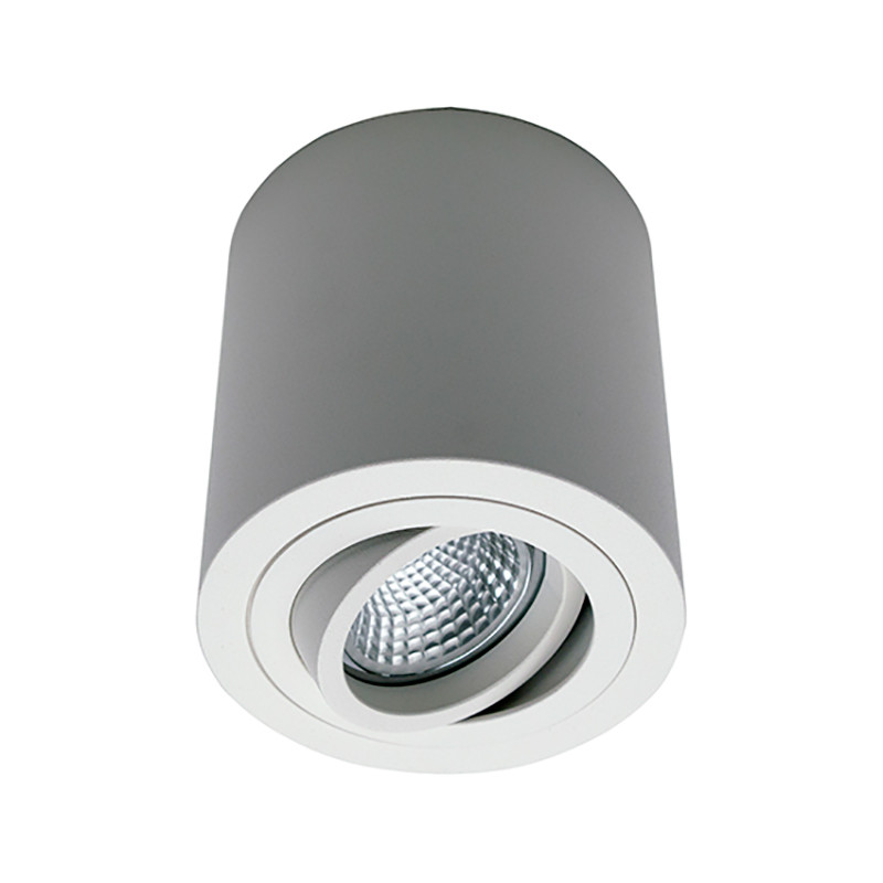 Foco de superficie LED, Serie NC1464-R95-CF, armazón metálico en acabado blanco texturizado, 1xGU10. Orientable