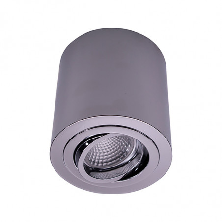 Foco de superficie LED, Serie NC1464-R95-CF, armazón metálico en acabado cromo brillo, 1xGU10. Orientable