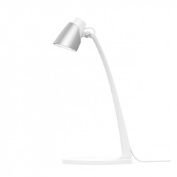 Lámpara flexo moderno LED, Serie Chip, armazón acrílico blanco y plata, cabezal rotatorio, LED 6W 600lm 4.000K.