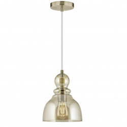Lámpara de techo Colgante clásico, Serie Sintra, soporte de techo metálico en acabado cuero, 1 luz