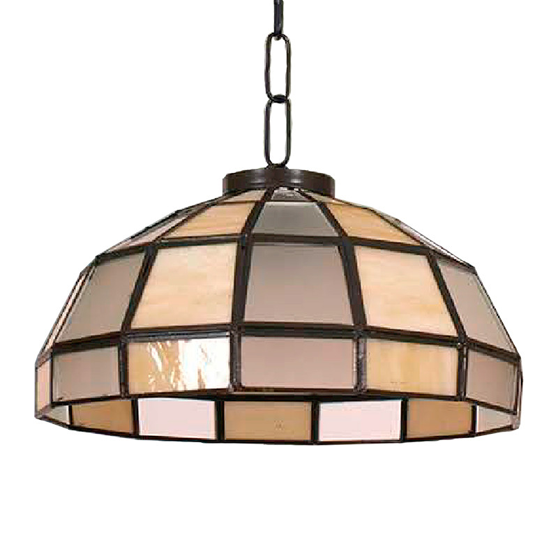 Lámpara de techo colgante, estilo granadino, armazón metálico en acabado oro viejo o negro,1 luz,