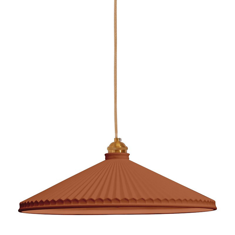 Lámpara de techo colgante retro vintage, Serie Elena, estructura metálica con portalámparas metálico dorado