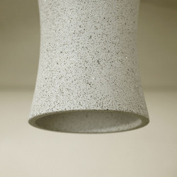 Lámpara de techo plafón moderno, Serie Areia, estructura de hormigón gris, 1 luz.