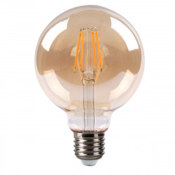 Bombilla LED globo decorativa de la serie FILAMEN. Estilo vintage con filamento led y cristal con terminación AMBAR.