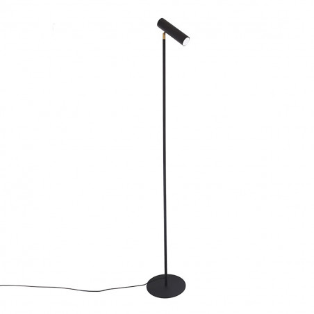 Lámpara Pie de Salón Moderno, serie Milán, estructura metálica en acabado negro arenado, 1 luz, orientable 180º.