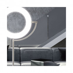 Lámpara Pie de Salón, Serie Rieti, estructura metálica en acabado níquel satinado, LED integrado 26W