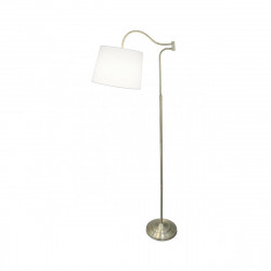 Lámpara Pie de Salón, Serie Sanluri, estructura metálica en acabado cuero, 1 luz, cabezal orientable, con pantalla Ø 35 cm.