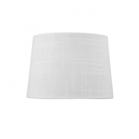 Pantalla para lámpara, aro inferior E27, Ø 20 cm de tela en acabado blanco.