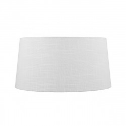 Pantalla para lámpara, aro superior E27, Ø 40 cm de tela en acabado blanco.