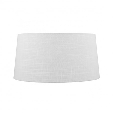 Pantalla para lámpara, aro superior E27, Ø 40 cm de tela en acabado blanco.