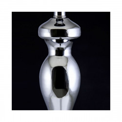 Lámpara Pie de Salón, Serie Devon, estructura metálica en acabado cromo brillo, 1 luz E27, SIN pantalla.