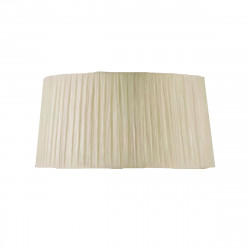 Pantalla para lámpara, aro inferior E27, Ø 40 cm de tela plisada en acabado beis.