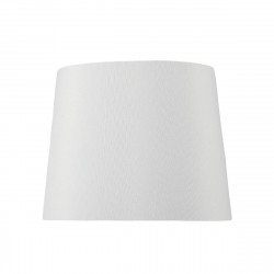 Pantalla para lámpara, E27 aro inferior, Ø 25 cm de tela en acabado blanco.