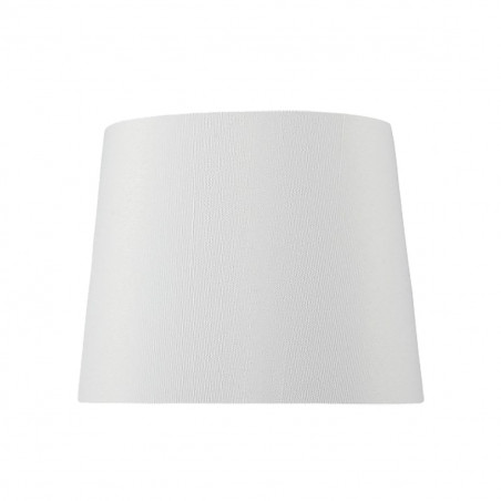 Pantalla para lámpara, E27 aro inferior, Ø 25 cm de tela en acabado blanco.