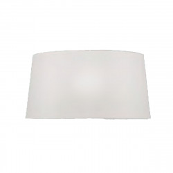 Pantalla para lámpara, E27 aro inferior, Ø 40 cm de tela en acabado blanco.