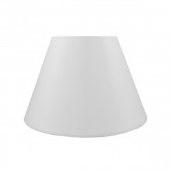 Pantalla para lámpara, Serie Empir Hilo, aro inferior E27, Ø 40 cm de tela en acabado blanco.