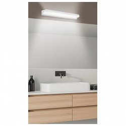 Aplique de pared para baño, Serie Aero, estructura metálica en acabado blanco, LED integrado 12W