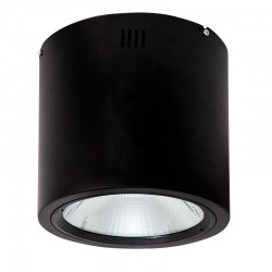 Foco de superficie LED, Serie Tubular, estructura metálica en acabado negro, iluminación LED integrada, 40W