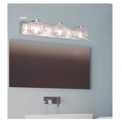 Aplique de pared para baño, Serie Artax, estructura metálica en acabado cromo brillo, 3 luces.