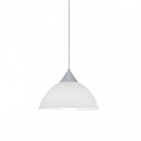 Lámpara de techo colgante moderno, Serie Kopen, pendel de plástico, con elementos en acabado plata, 1 luz