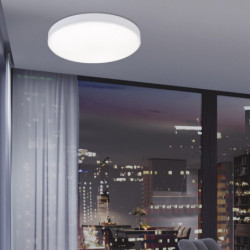 Lámpara plafón moderno LED, Serie Bertie Blanco, estructura metálica, iluminación LED integrada, 30W 2.850 lúmenes