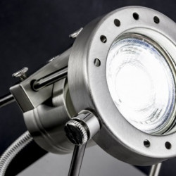Lámpara plafón moderno, tipo foco, Serie Olbia, estructura metálica en acabado níquel satinado, 4 luces GU10, orientable