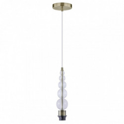 Lámpara de techo colgante moderno, Serie Versalles, soporte de techo metálico en acabado cuero, con cuerpo formado por bolas
