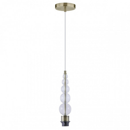 Lámpara de techo colgante moderno, Serie Versalles, soporte de techo metálico en acabado cuero, con cuerpo formado por bolas