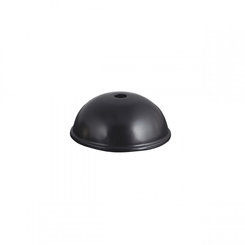 Media bola para lámpara, Ø  80 mm, metálica en acabado negro.