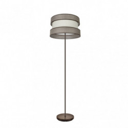 Lámpara Pie de Salón clásico, Serie Home, estructura metálica en acabado marrón, 1 luz, con pantalla Ø 40 cm