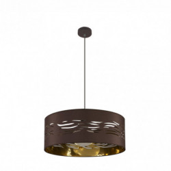 Lámpara de techo Colgante moderno, Serie Niebla, soporte de techo metálico en acabado marrón, 1 luz, con pantalla Ø 50 cm