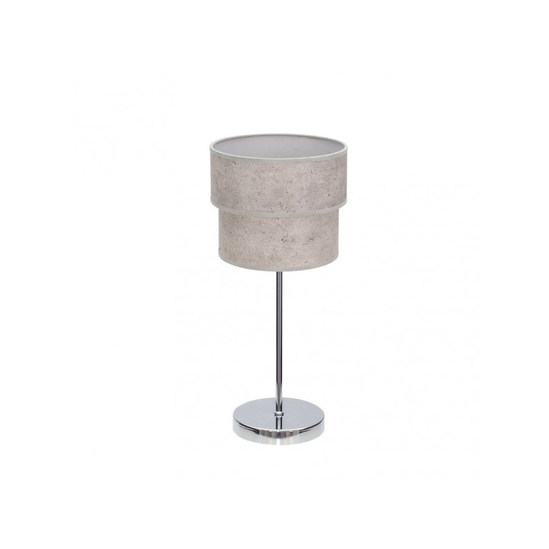 Lámpara de sobremesa moderno, Serie Smile, estructura metálica en acabado cromo brillo, 1 luz, con pantalla Ø 18 cm