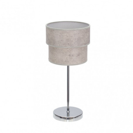 Lámpara de sobremesa moderno, Serie Smile, estructura metálica en acabado cromo brillo, 1 luz, con pantalla Ø 18 cm