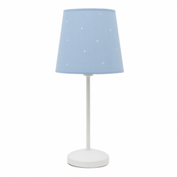 Lámpara de Sobremesa infantil, Serie Consciencia Celeste, estructura metálica en acabado blanco, 1 luz E14