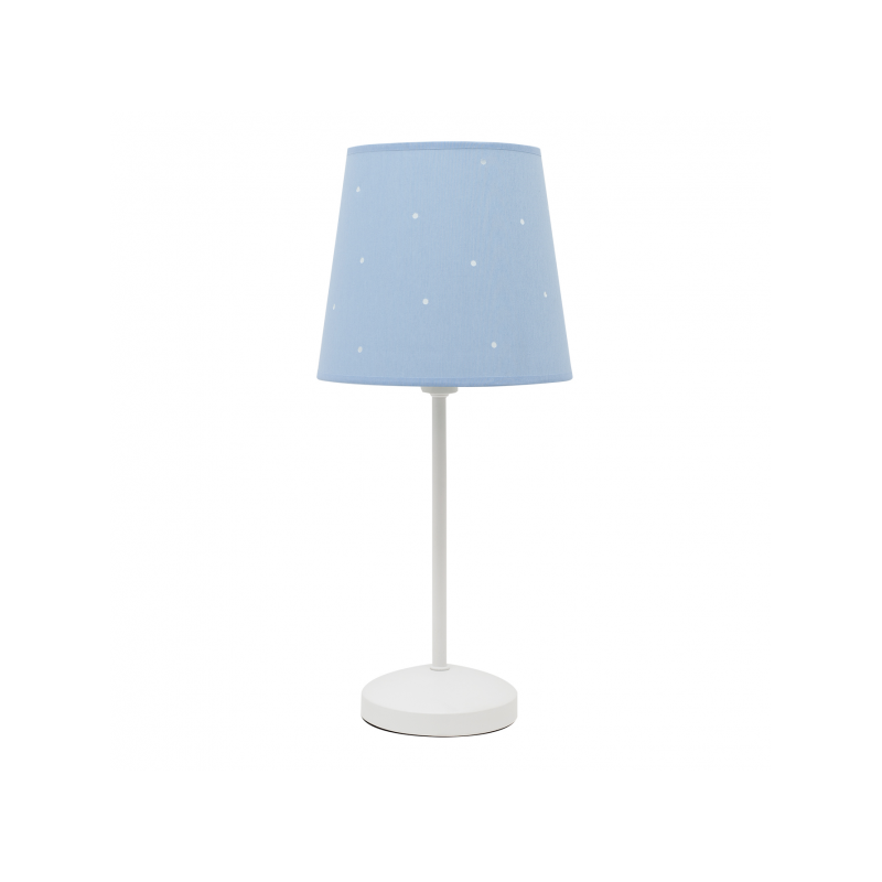 Lámpara de Sobremesa infantil, Serie Consciencia Celeste, estructura metálica en acabado blanco, 1 luz E14