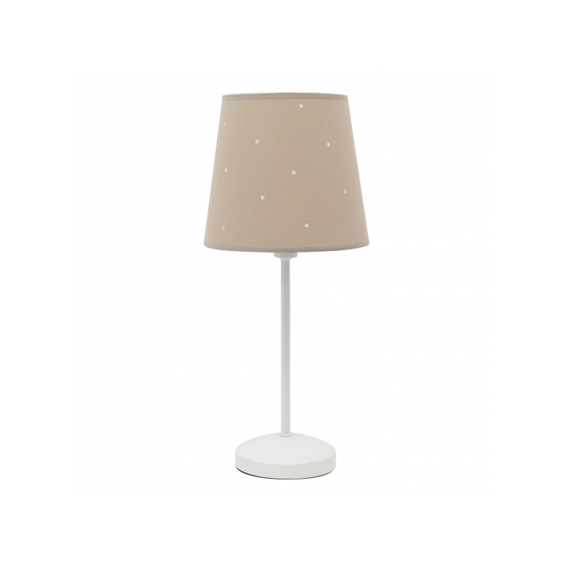 Lámpara de Sobremesa infantil, Serie Consciencia Piedra, estructura metálica en acabado blanco, 1 luz E14