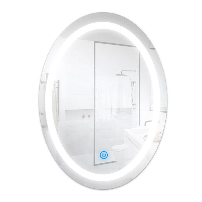 Espejo de baño, Serie Ovalo, con iluminación LED integrada, 15W vatios, CCT (3.000 ºK - 4.000 ºK - 6.000 ºK).IP44.