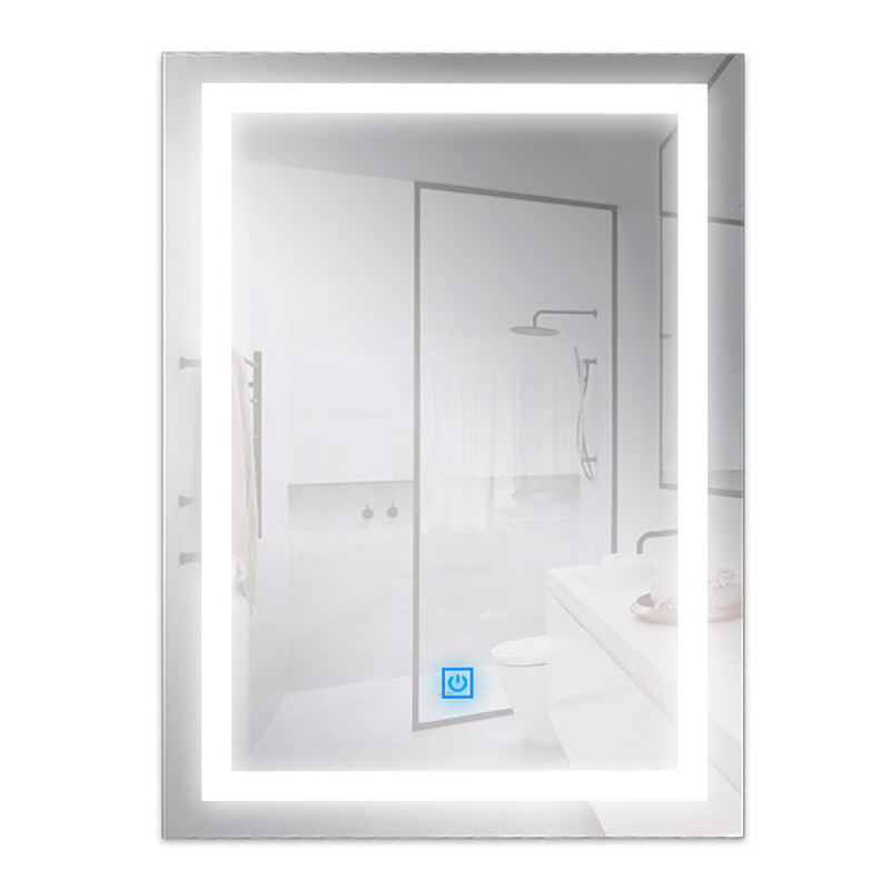 Espejo de baño, Serie Rectangular, con iluminación LED integrada, 15W vatios, CCT (3.000 ºK - 4.000 ºK - 6.000 ºK).IP44.
