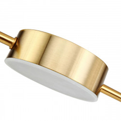 Lámpara de techo moderna LED, Serie Sixng, estructura metálica en acabado dorado, iluminación LED integrada, 30W