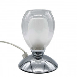 Lámpara de sobremesa moderno, Serie Strass, estructura metálica en acabado cromo brillo, 1 luz G9, con tulipa de cristal