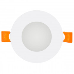 Downlight Empotrable LED, Serie Slim circular, estructura metálica en acabado blanco, iluminación LED integrada, 5W