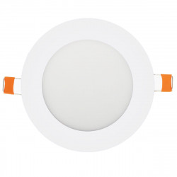 Downlight Empotrable LED, Serie Slim circular, estructura metálica en acabado blanco, iluminación LED integrada, 6W