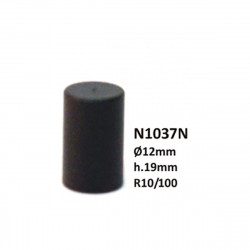 Final manguito, metálico en acabado negro, 19x12 mm R10/100.