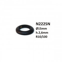 Ovalillo fino, metálico en acabado negro, 2.5x15 mm R10/100.