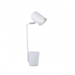 Lámpara Flexo Infantil, estructura metálica en acabado blanco, 1 luz E27, con cabezal orientable.