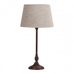 Lámpara de Sobremesa Clásico, Serie Rasbora, estructura metálica en acabado marrón rústico, sencillo y elegante, 1 luz E27