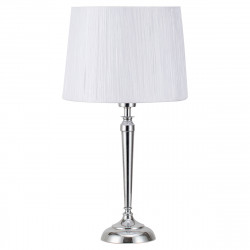 Lámpara de Sobremesa Clásico, Serie Álamo, estructura metálica en acabado cromo brillo, estilo sencillo y elegante, 1 luz E27
