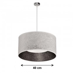 Lámpara de techo colgante, de pantalla cilíndrica Serie Vulkano Ø 40 cm,